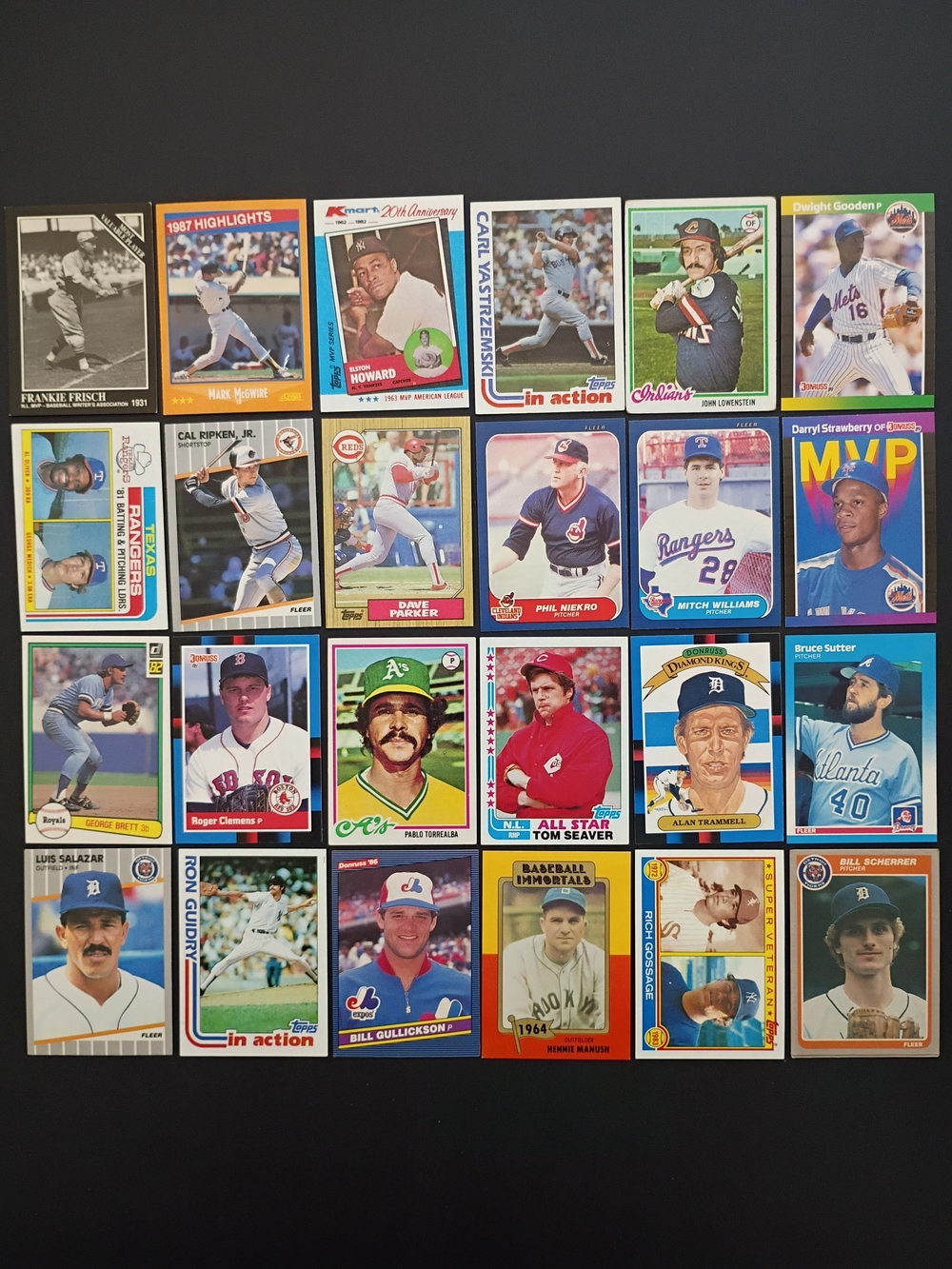 (24) baseball cards 1970s 1980s Tom Seaver George Brett Yastrzemski Ripken